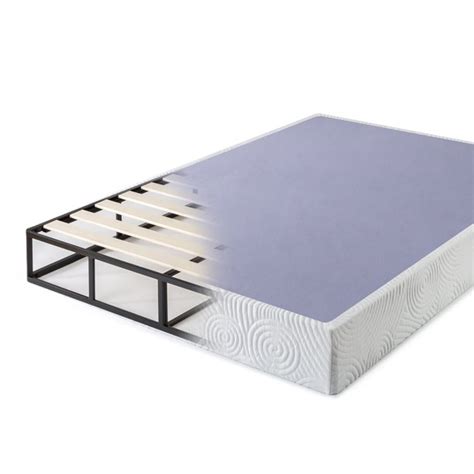 zinus 9 metal box spring with wood slats|queen box spring 9 inch.